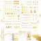 Kerzentatoos Weihnachten, 4 PCS A5 Glitzer Gold Weihnachten Kerzen Tattoo, Kerzen Tattoofolie, Blattgold Kerzenfolie, Kerzen Wasserschiebefolie, Weihnachten Kerzen Dekorieren Geschenk (B)