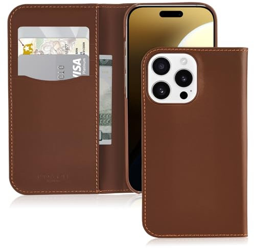Coach Signature Leather Wallet Folio iPhone 16 Pro Case - Designer Phone Case - Hazelnut