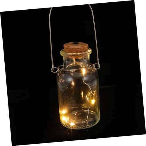 ORFOFE Élégante Petite Veilleuse En Verre Décoration De Fête De Mariage Lampe Suspendue Pour Extérieur Bocal En Verre Effets Visuels Uniques