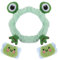 Frosch-Stirnband Armband Set, Make-up Kopfband Haarband Kosmetik Flanell Spa Gesichtswasch-Haarband Elastisches Lustiger für Frauen Mädchen Halloween Ostern Karneval