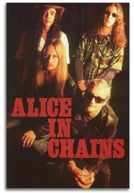 LENGENDY Poster Alice in Chains, Schauspieler, Musik, Sänger, klassisches Sternporträt, Poster, Sportler, Wohnzimmer, Büro, Wohnzimmer, Dekoration, 30 x 45 cm, ungerahmt, 38