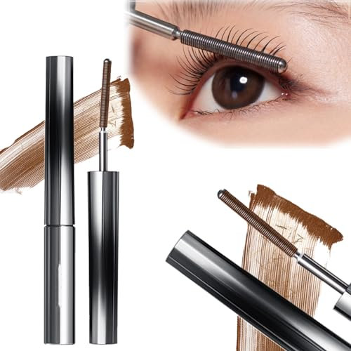 Facelove Iron Eye Mascara,Ironeye Eisenlocke Mascara,3D Curling Eyelash Iron Mascaras (02 braun, 2g)