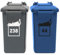 Personalised Lazy Cat Bin Sticker: Custom Wheelie Bin Decal with House Number - Cute Outdoor Decor, Funny Cat Sticker for Dustbin