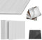 ACXIN Pavimento in PVC autoadesivo con effetto piastrelle, piastrelle adesive per pavimento, impermeabile, per cucina, bagno, soggiorno (venature del legno grigio-bianco, 7,5 m², confezione: 81