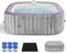 SEGMART Ensemble de spa gonflable pour 6 à 4 personnes, massage à bulles portable avec 130 jets apaisants, pompe de chauffage intégrée et 2 cartouches filtrantes