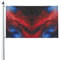 Bandiera rossa blu con galassia per interni ed esterni, decorazione per la casa, primavera, estate, autunno, inverno, double face