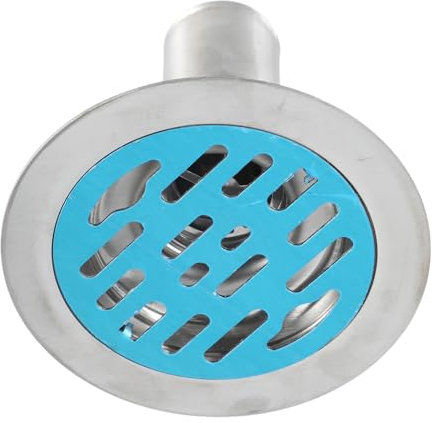 Bonde de douche ronde en acier inoxydable - Tamis de fond rond anti-odeur - Fibre de douche