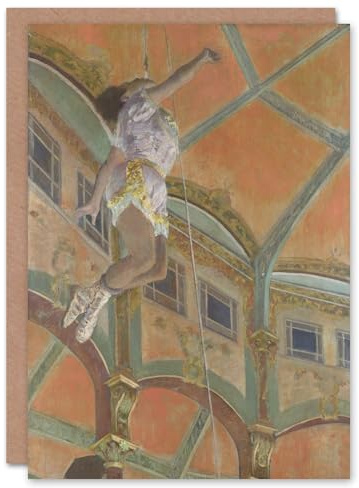 Artery8 Edgar Degas Art Card Acrobat Miss La La at Cirque Fernando