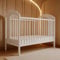 ALAVYA HOME® Tonja Babybett 60x120 cm mit Matratze und Lattenrost | Gitterbett 120x60 mit 3 Schlupfsprossen aus massivholz Kiefernholz - Weiß
