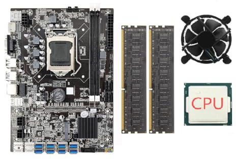 AMSLSIU B75 Motherboard CPU Set -compatible 16GB Maximum RAM Mining Board Desktop PC Motherboards Miner Equipment Supplies