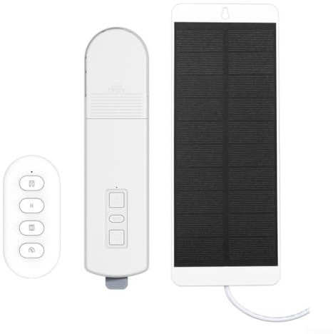 Smart Rollo-Motor, für Zigbee Elektrovorhangmotor mit Fernbedienung Solarpanel, Sprachsteuerung für Alexa für Windows