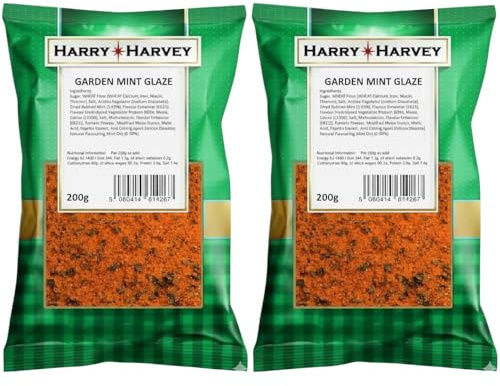 Harry Harvey Garden Mint Meat Glaze Marinade & Rub 200g (Pack of 2) | BBQ Seasoning Spice Mix for Chicken, Lamb, Beef, Pork & Fish | Premium Chicken Seasoning, BBQ Rub & Meat Rubs and Seasoning