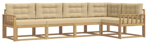 vidaXL Outdoor-Sofagarnitur mit Kissen 4 pcs Weiß und Beige Polyester, Moderne Terrasse, langlebige Outdoor-Möbel, wetterfeste Lounge, gemütliches Sofa, vielseitige Pool-Couch