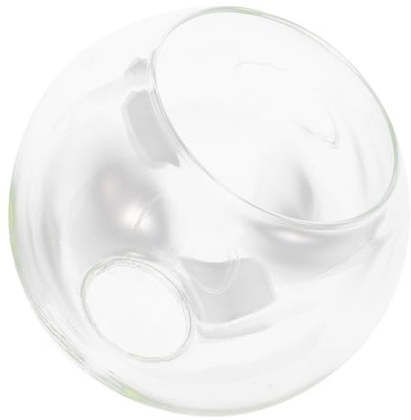 Glas Pendelleuchtenschirm Kugel 20cm Transparent Doppelöffnung | Ersatzglas für E27 Pendelleuchten, Leicht, Augenschutz, Dekorative Wirkung, Hotel, Flur