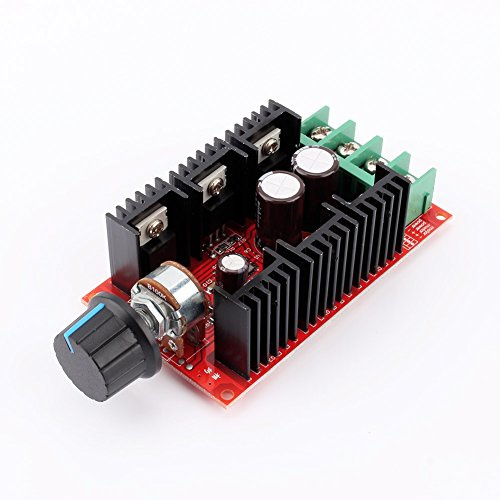 Tbest Contrôleur de Vitesse de Moteur Pwm Dc 10-50V 40A 2000W pour Pompe de Ventilateur, Régulateur Rc Industriel à Gradation Led avec Potentiomètre Externe