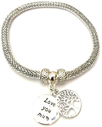 Equilibrium SP Mesh Tree of Life Bracelet Love You Mum