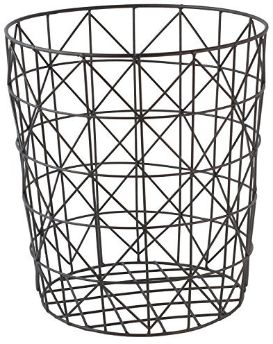 GOLDBEARUK Black Wire Mesh Geometric Modern Style Laundry bin Basket (Standard size 28 x 31cm)