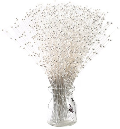 Perlenkette Deko,100 Stück 25 CM DIY Perlengirlande Perlenband Tischdeko Perlen Girlande kompatibel mit Hochzeit Brautstrauß Machen Party Dekoration,Weiß,EINWEG