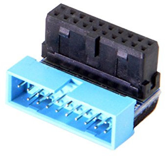 JSER USB 3.0 20pin Maschio a Femmina adattatore giù ad angolo di 90 gradi per scheda madre mainboard Down angled