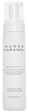 Rose & Caramel Nudity Clear Self Tanning Mousse 200ml. Clear Self Tanner, Skinkissed Golden Tan