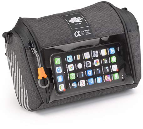 KAPPA Borsello Porta Smartphone Universale da Manubrio per Moto e Scooter - Impermeabile con Tasche Trasparenti
