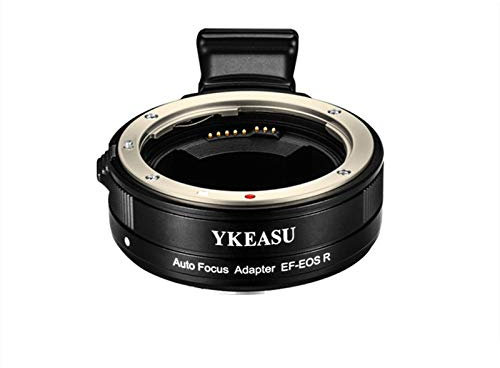 YKEASU EF-EOS R Adaptateur d'objectif auto-focus en métal pour monture d'objectif EF/EF-S compatible avec les appareils photo Canon EOS-R sans miroir