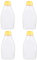 4Pièces Bouteilles à Miel Transparentes Plastique Contenants de Sauce Confiture avec Couvercle Capacité pour Maison et Voyage