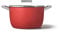 Smeg, Antihaft-Bräter CKFC2611RDM, Durchmesser 26 cm, Seitengriffe aus Edelstahl, für alle Herdarten, bis zu 250° im Backofen, 7,7 l Fassungsvermögen, Rot