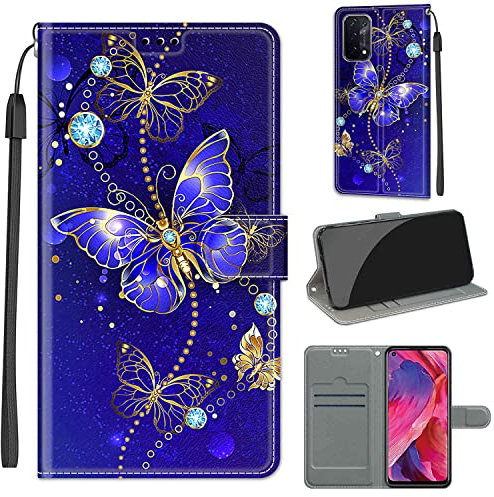 Coque en Cuir Oppo A54 5G, Étui Téléphone Oppo A74 5G / Oppo A93 5G, Housse Pochette Oppo A54 5G Fonction Stand Etui Coque pour Oppo A54 5G / Oppo A74 5G / Oppo A93 5G