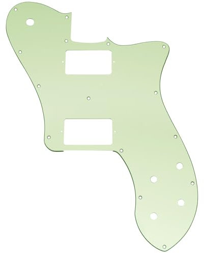 Musiclily Pro 15 Löcher Bedeckt HH Gitarren Schlagbrett Pickguard für Mexico Fender 72 Tele Deluxe Style E-Gitarre, 3-lagig Mint Green