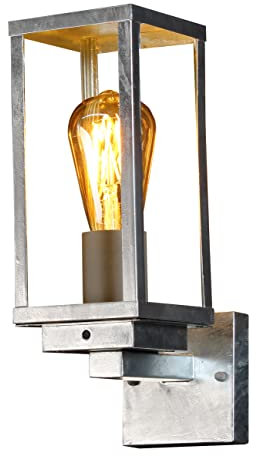 Eco-Light Leuchten Außenwandleuchte Karo,1 flammige Außenleuchte inkl. Dämmerungssensor,Außenlampe aus Zink, 1 x E27 max. 60 Watt, klassische Außenwandleuchte