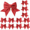 YUNSTK 12pcs Glitter Christmas Bows, Red Bows for Christmas Tree, 5.5in Wreaths Bows Xmas Bow Decorations, Sequin Bow Ties Red Christmas Bows for Xmas Tree Wreaths Garland Gift Wrapping Decor