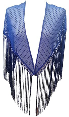 MANTONCILLO FLAMENCA DE PLUMETI PARA MUJER (AZULINA)