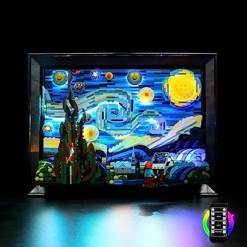 Fernbedienung Licht-Kit für Lego 21333 Ideas Vincent Van Gogh The Starry Night (Kein Lego-Modell), Led Beleuchtungs Set Kompatibel mit Lego The Starry Night, Kreatives Geschenk für Erwachsene