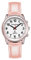 Hearkent Sprechende Uhr für Damen, Senioren Armbanduhr mit Deutscher Sprachausgabe, Blindenuhr, Sehbehindertenuhr, Lederarmband, Funkuhr (Rosa, Damengröße)
