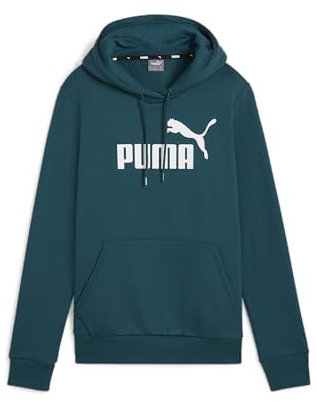 PUMA Damen Logo Hoodie FL (S) Sweat, Kaltgrün, XS EU