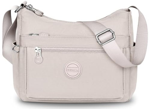 VOBUKE Umhängetasche Damen Mittelgroß Wasserdicht Nylon Crossbody Bag mit Vielen Fächern Leichte Schultertasche Verstellbarer Breitem Freizeit Kleine Messenger Bag für Einkaufen, Reisen