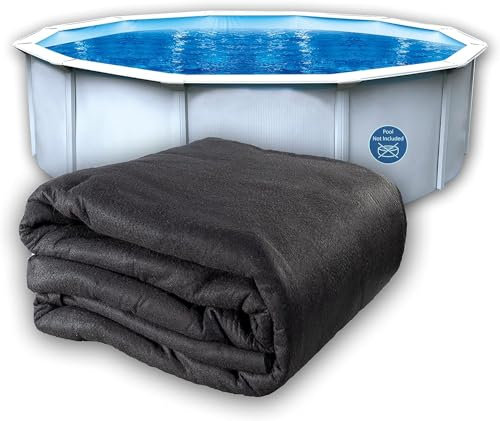 Liner Life Tappetino Rotondo per Piscina, 90 m, Resistente, Resistente alle forature, Realizzato in geotessile di Grado Commerciale, Protegge Il Fondo della Piscina Fuori Terra, Nero