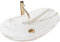 GTM Design Aufsatzwaschbecken Modern Waschbecken ohne Hahnloch - Elegant Aufsatzwaschbecken Oval für Badezimmer und Gäste WC - nur Bad Waschbecken - Modell 9