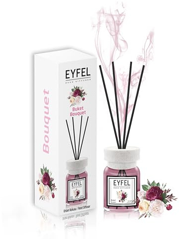 EYFEL Schilfrohrdiffusoren für Zuhause - Bouquet Reed Diffuser Set 119.8 ml Öl Diffusor Sticks, Badezimmer Diffuser, Raumdüfte Duftstäbchen, Home Decor