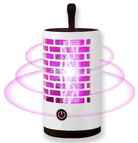 Lampe Anti Moustique, 360 ° Destructeur D'insectes Etanche Électrique USB pour Camping Rechargeable Piège à Moustiques, Tuer la Mouche Destructeur D'insectes pour l'intérieur et l'extérieur