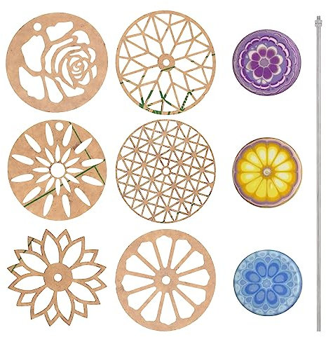 per il set di strumenti creativi per sapone include 6 modelli di fiori rotondi da 7 cm, 1 asta in acciaio inossidabile, 1 pezzo trasparente per riporre il sapone B Kit di strumenti per la produzione