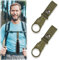 PLABBDPL 2Pcs Nylon Gürtel Flaschenhalter Clips,Flaschenhalter Gürtel,Karabiner Schluesselhaken Wasserflaschen Schnallen Halter Haken Flaschenhalter Karabiner für Camping Angeln Outdoor, Armeegrün