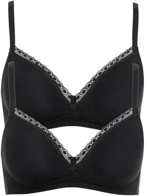 Lisca 2er Pack Soft BH INES 020282 Gr. 90B in Black