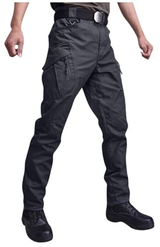 Pantalon De Travail Homme Tactique - Chasse, Blanc, Noir, Gris - Elastique, Léger - Taille S