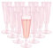 Mualady 50 Pcs Pink Plastic Champagne Flutes, 160ml/5oz Reusable Prosecco Glasses, Champagne Glasses Pastic, Elegant Wine Glasses for Wedding, Party, Birthday