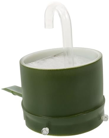 Happyyami Simulated Bamboo Tube Filter Compact Water Fountain for Small Fish Tanks and Aquariums and Design Efficient Filtration for Healthy Aquatic Environments