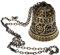 Starforged Warhammer 40K Domination Bell of Ominissah Adeptus Mechanicus Pendentif en cuivre Autre chaîne en cuivre