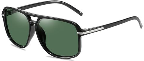Rienan Nachtfahrbrille Herren Nachtsichtbrille für Autofahrer Modisches Retro-Nachtfahrbrille Damen Nachtbrille zum Autofahren Reduziert Effektiv Blendung,Anti-UV Geeignet für Männer und Frauen