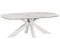 Vente-unique - Table Basse en Verre trempé, céramique et métal - Effet marbre Blanc - DERIYA de Maison Céphy